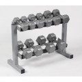 Body Power Hex Dumbbells & Rack - 5,7,10,12.5 & 15Kg